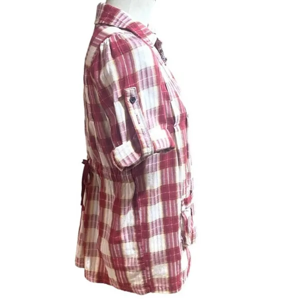 Free People Plaid Matador Tunic Top with Pockets 0 - Image 8