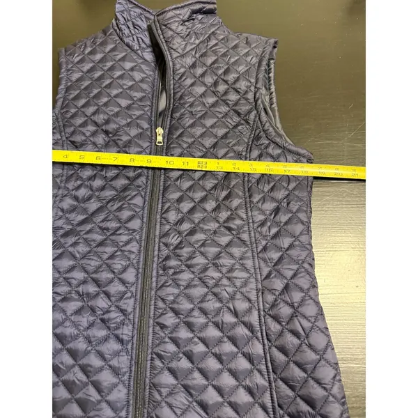 Liverpool Jeans Company Navy Blue Diamond Quilted Zip Front Vest‎ GZJ93778-LP M - Image 3