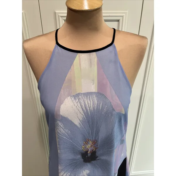 Bar III Maxi Slip Dress Floral Artsy‎ Chic Modern City Resort - Image 2