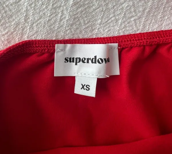 Revolve Red Bodysuit (superdown) Size XS - Image 3
