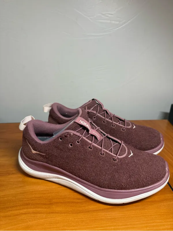 Hoka Women's Hupana Flow‎ Wool Mauve Pink Sneaker Running Shoe Comfort W7.5 - Image 3