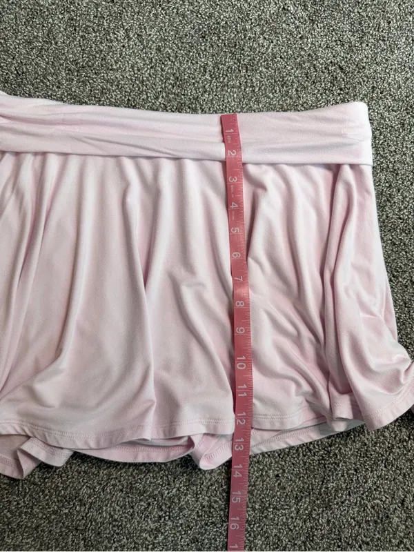 Wild Fable Pink Foldover Waist Flowy Skort Built-In Shorts Size L - Image 5