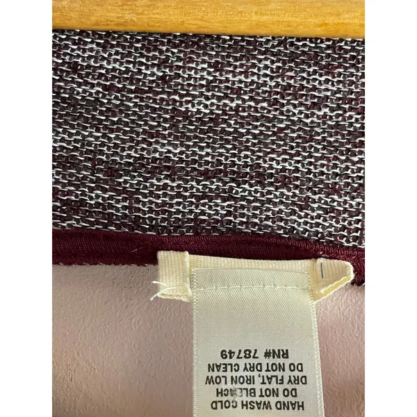 Wet Seal Burgundy Marled Lightweight Knit Open Front Cardigan Size M GUC - Image 6
