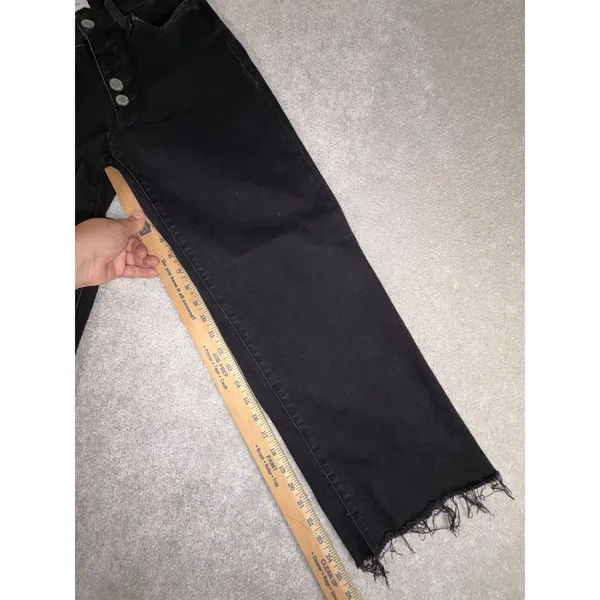 Vervet Flying Monkey Black Wide Leg Crop Jeans Button 26‎ - Image 9