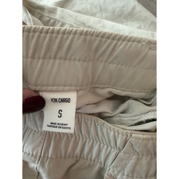 BDG Urban Outfitters Women’s Cream Y2K Cargo Pants Low Rise S Cotton - Image 4