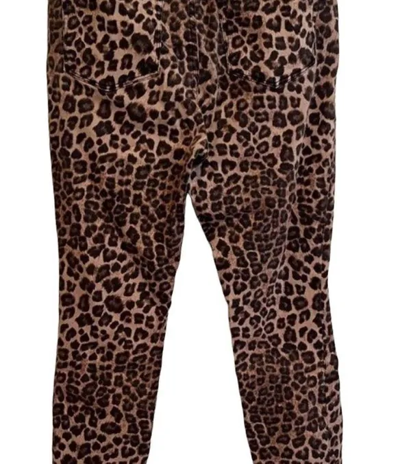 Good American Leopard Print Jeans Brown Size 28 High Rise Good Waist - Image 7