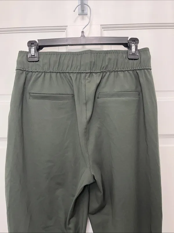 RachelZoe Dark Green Drawstring Pull On Waist Joggers - Size 6 - Image 7