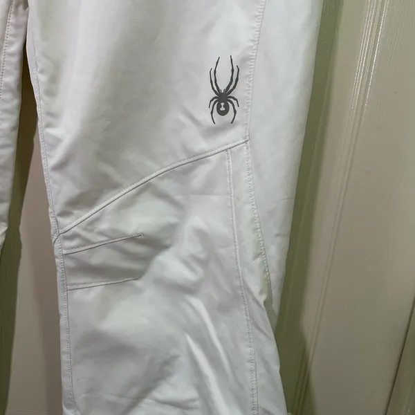 Spyder Women’s Snow Ski Pants Size 8 White Thinsulate Adjustable Insulated Board - Image 3