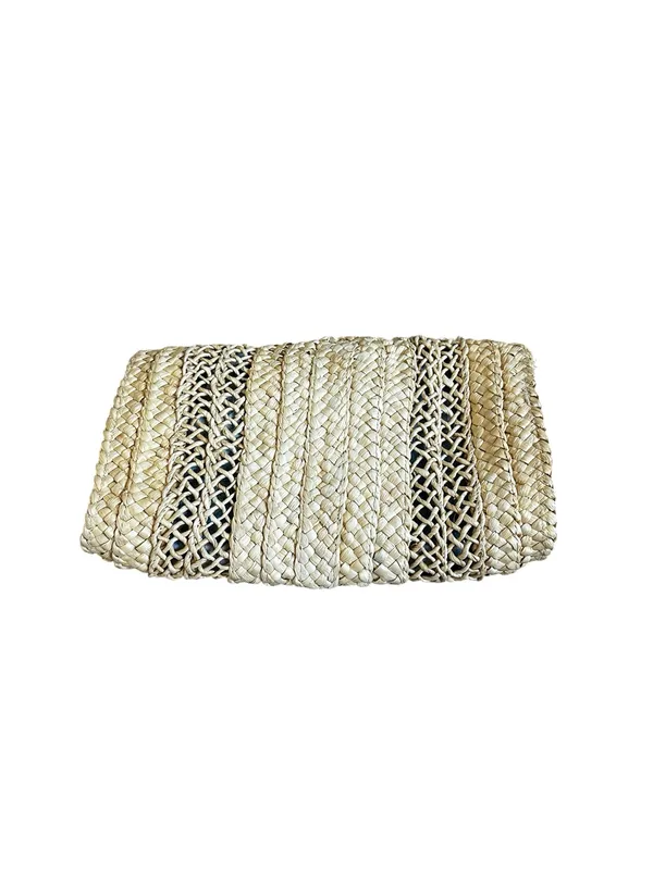 Raffia Straw Woven Crossbody Envelope Clutch Bag Beach Vacation Boho - Image 5