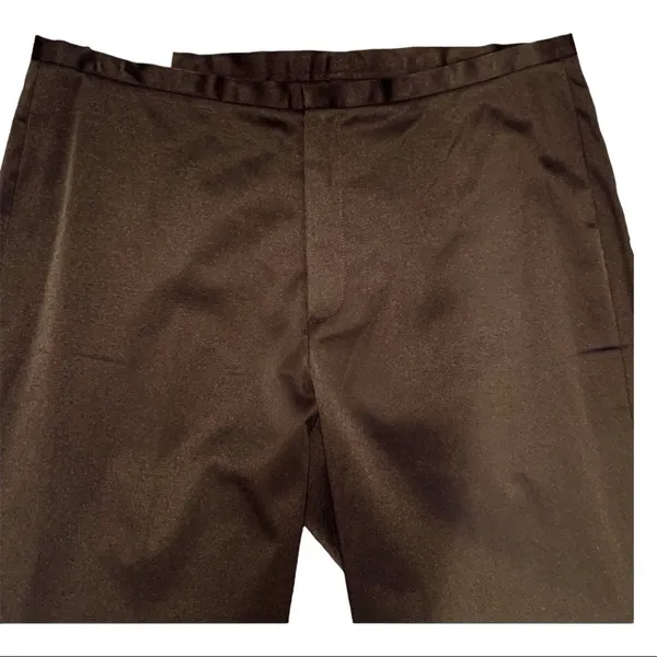 Banana Republic NWT Brown Stretch “Cotton Sateen” Flat Waist Pants Size 6L - Image 3