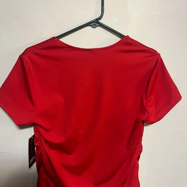 No Boundaries Vibrant Red Short Sleeve Top - Image 4