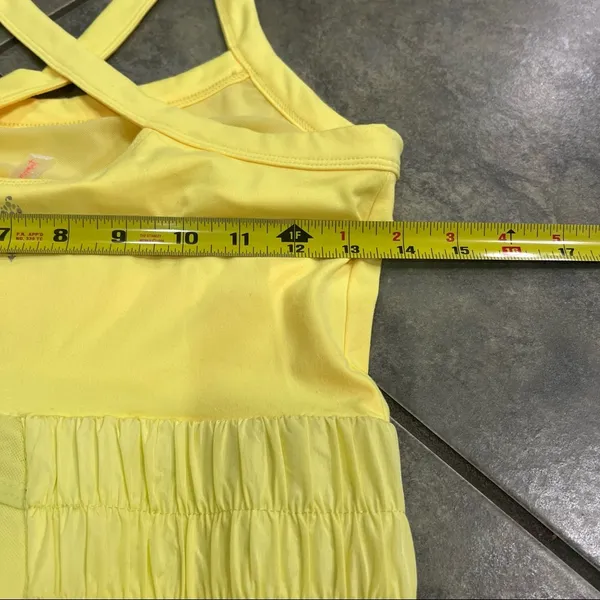 FP Movement The Way Home Lemon Romper Womens Small Cross Back Tennis Sporty EUC - Image 7