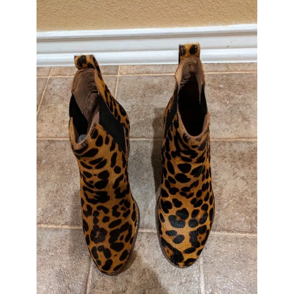 Madewell The Regan Boot in Leopard Calf Hair Booties Shoes Women’s Size 5 - Image 6