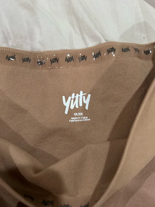 YITTY Nearly Naked Shaping High-Waisted Shorts Tan 1X/2X - Image 3