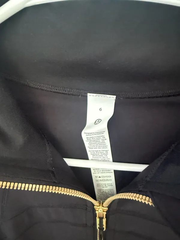 lululemon athletica Black Define Jacket with Gold Zipper - Image 5