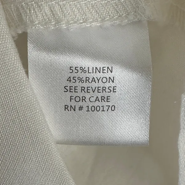 NWT Darjoni Utility Solid Linen Blend Jacket White Coastal Drawstring XL Size XL - Image 6