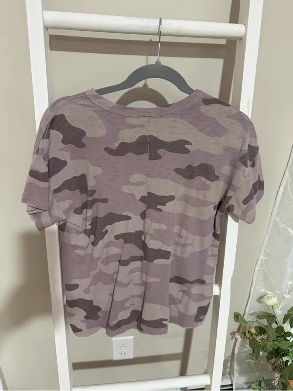 rag & bone Purple Camo Short Sleeve Tee - Image 3