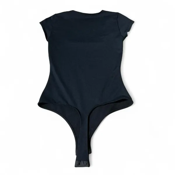 Intimately Free People Black Square Neck Short Sleeve‎ Thong Bodice XS Bodysuit - Image 6