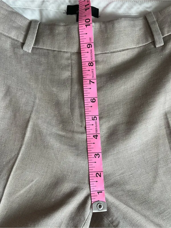 J.Crew• Beige Linen Kickout Crop Trouser• S 2 - Image 9