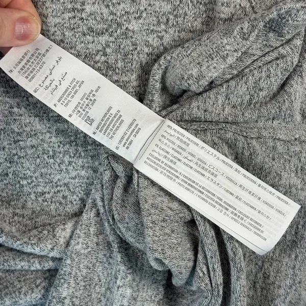 Abercrombie & Fitch Mock Neck Pullover Heather Gray Long Sleeve Top‎ L - Image 4