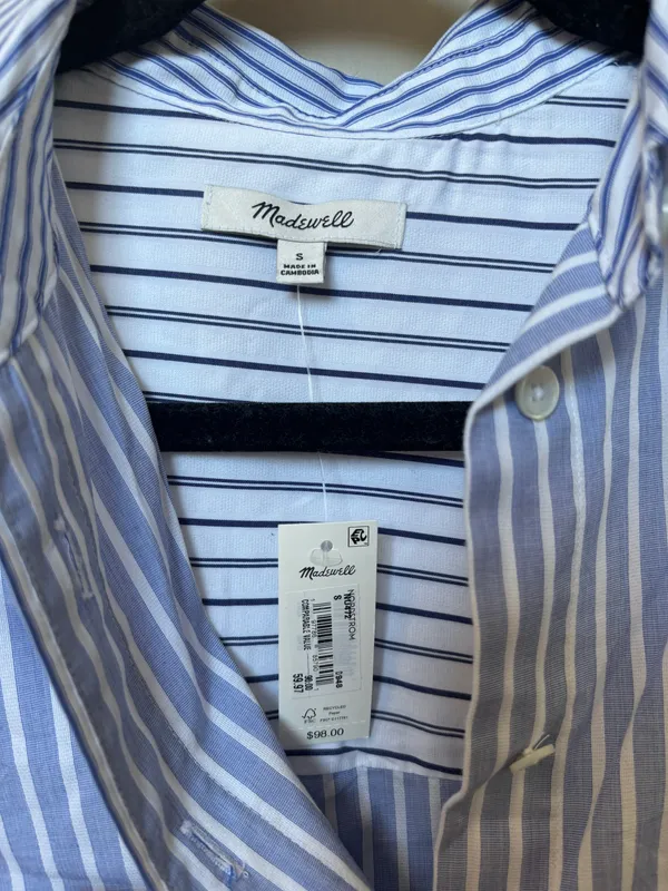 Madewell NWT  Collared Stripe Shirt - Image 2