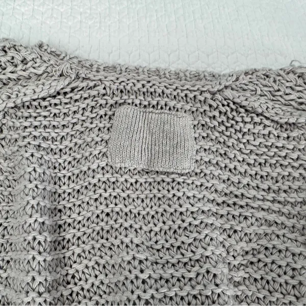 Free People Light Gray Chunky Knit Sweater - Image 6