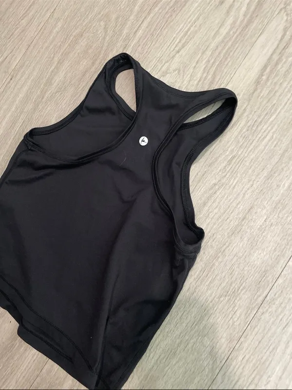 90 Degree By Reflex Black Racerback Crop Tank Size XS - Image 2