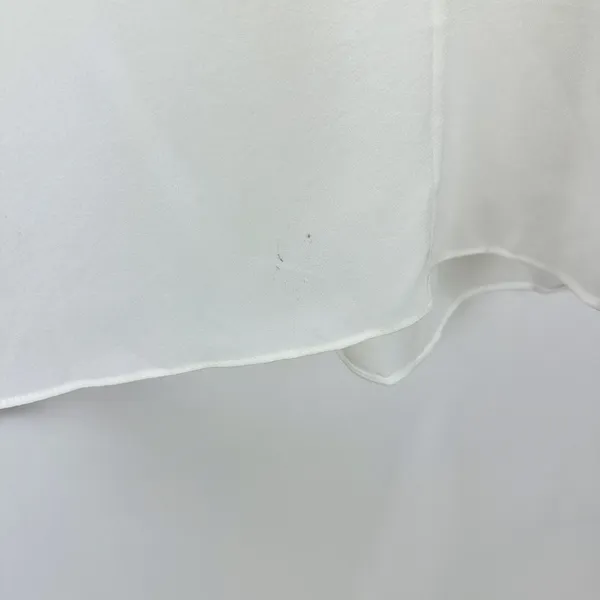 Madewell Shirred Long Sleeve Top Blouse Silk Lightweight Winter White Medium NWT - Image 15