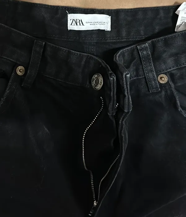 ZARA Black High Waisted Jeans - Image 7