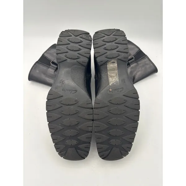 Women’s Clark’s Size 9.5 Black Leather Calf Flat Boots - Image 6