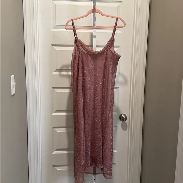 Bebe Blush Pink Cowl Neck Midi Dress XL NWT Coquette Old Money Romantic Feminine - Image 6