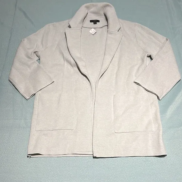 J.Crew Eloise sweater-blazer Heather Dove Size M C32‎ - Image 5