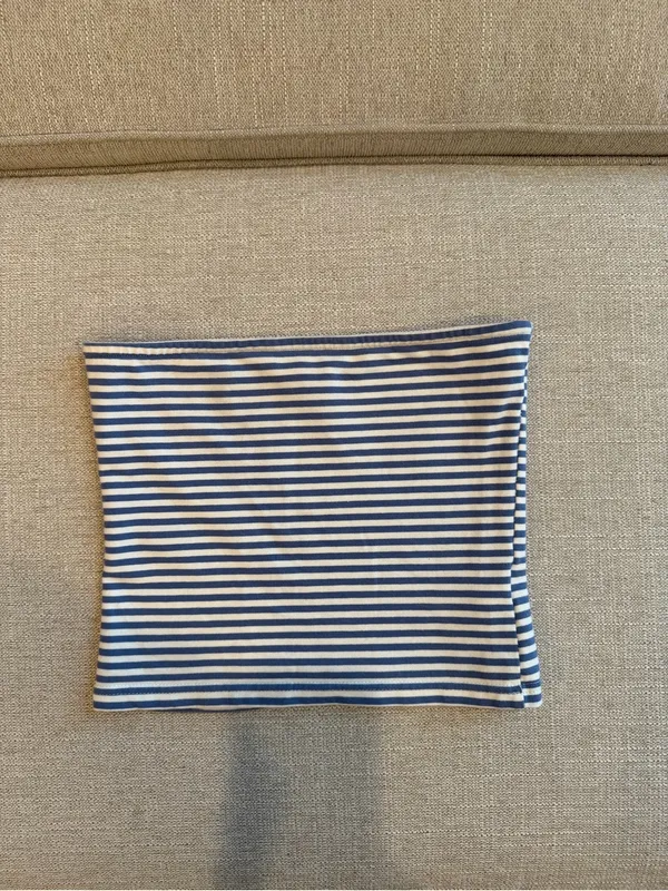 Edikted Blue & White Stripe Tube Top Size XS - Image 2