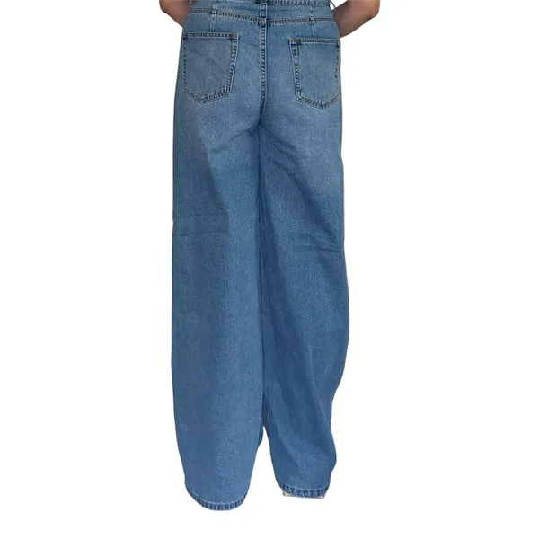 Forever 21 Light Blue High-Rise Wide Leg Jeans - Image 3