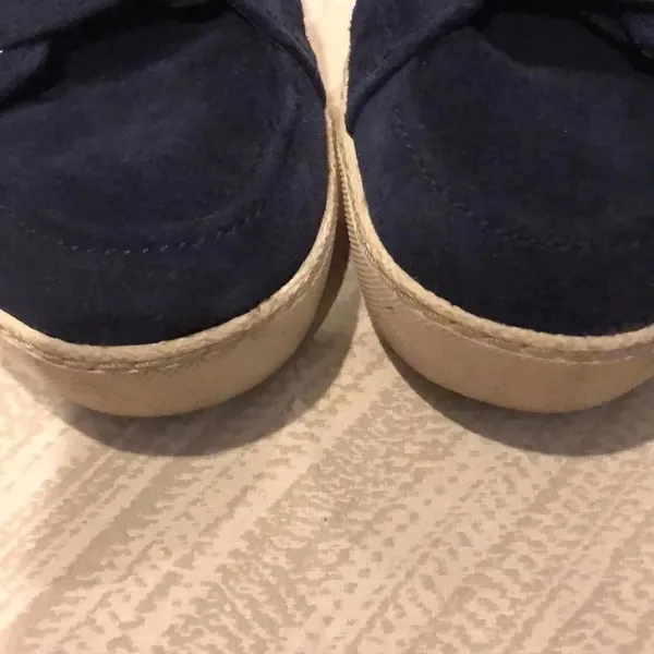 Sam Edelman Navy Blue Suede High Top Sneakers Side Zipper Size 8.5 - Image 5