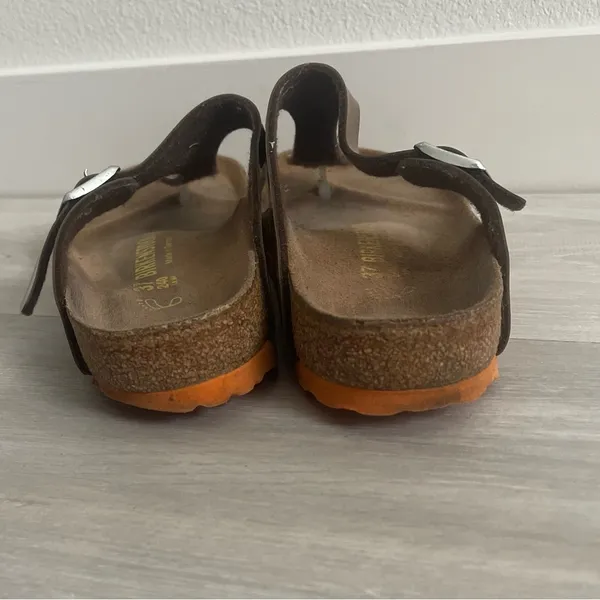 Sandals Gizeh Patent Bison Brown Orange - Image 5