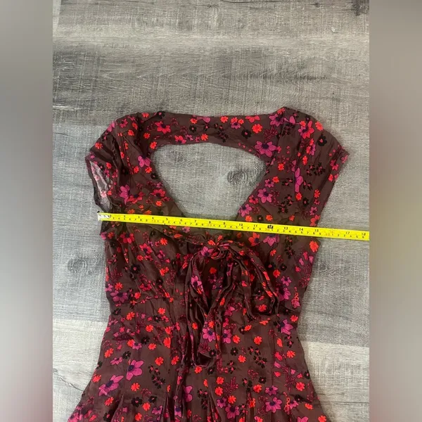 FREE PEOPLE It Takes Two Wrap Dress in Plum Multi - Image 9