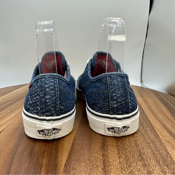 Vans Low Top‎ Lace Up Shoes Sneakers Denim Snake Print Skater Casual Women's 6.5 - Image 2