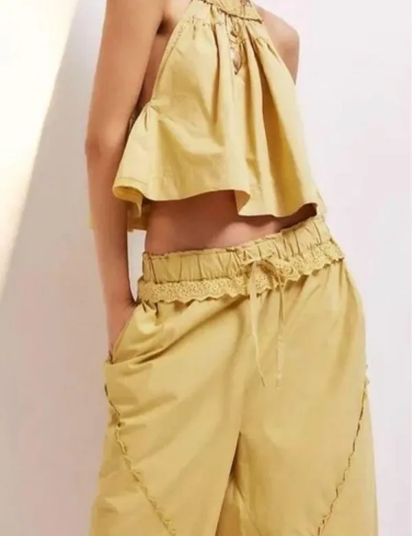 Free People Beach Life Cropped Tank in White - Image 2