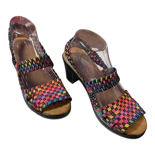 Bernie Rainbow WOMEN'S FASHION SUMMER HEEL SANDAL SHOES - Rainbow colors size 9 - Image 5