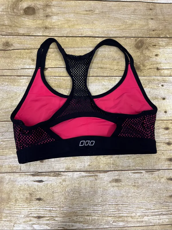 Lorna Jane Women’s Black Mesh Racerback Sports Bra with Red Underlay Size XS(?) - Image 3