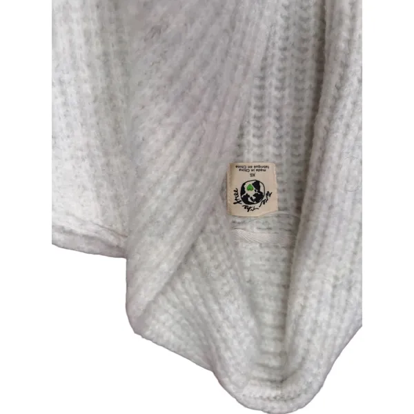 We The Free Free People Ivory Ribbed Toggle Shawl Collar Cardigan Sweater XS - Image 3