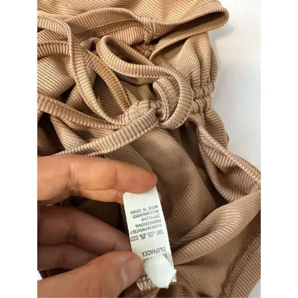 Brown crop top size Xlarge Tan - Image 4