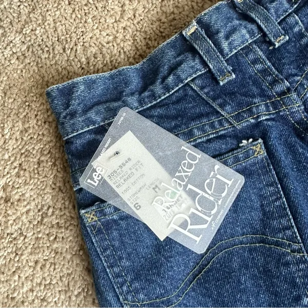 NWT Vintage Lee Relaxed Rider Blue Jeans - Image 5