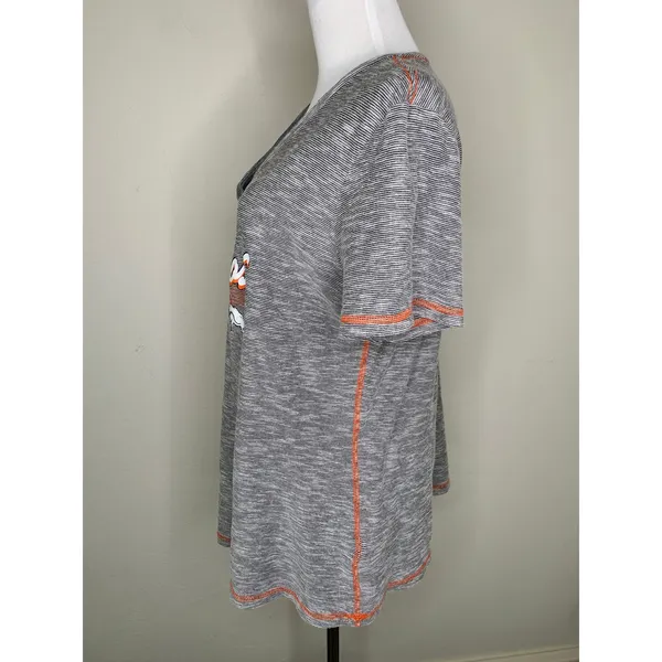 Denver Broncos Gray V Neck T shirt NFL Team Apparel Sz XXL - Image 2