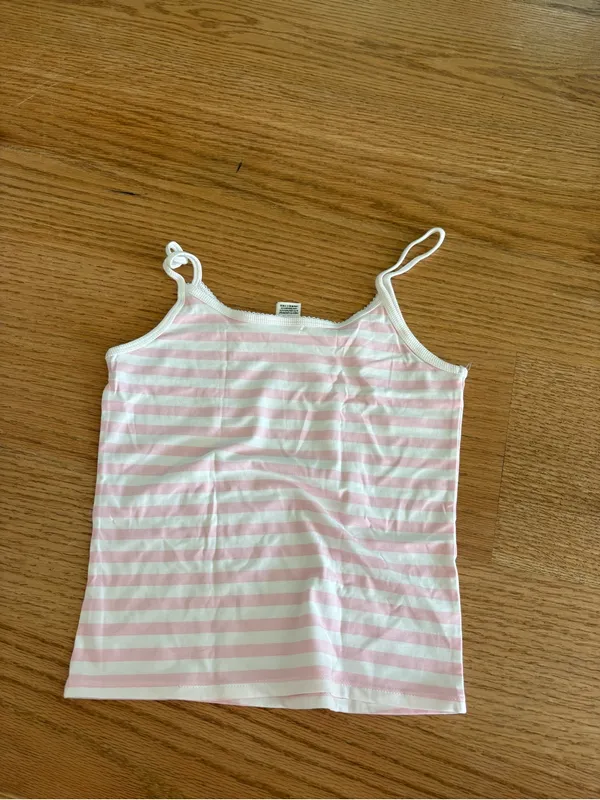 Frankie's Bikinis Pink & White Striped Tank Top and Shorts Set - Image 5