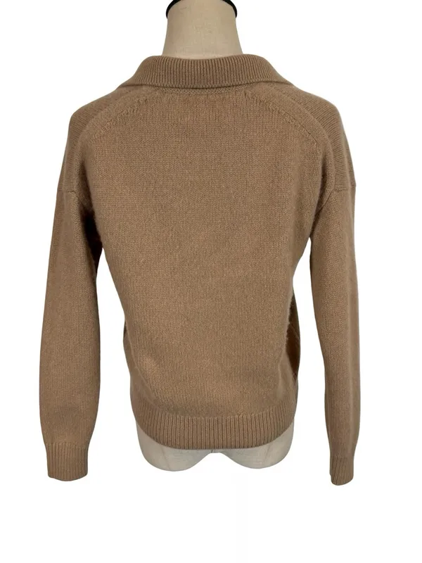 Aritzia Wilfred Luxe Cashmere Clara Sweater in Gold Camel - Image 11