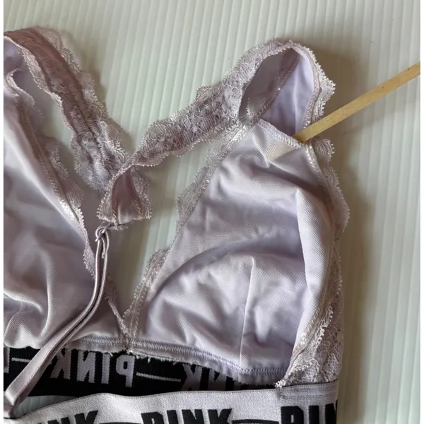PINK Victoria's Secret Lace Bralette Racerback Light Purple Bra Size M‎ - Image 6