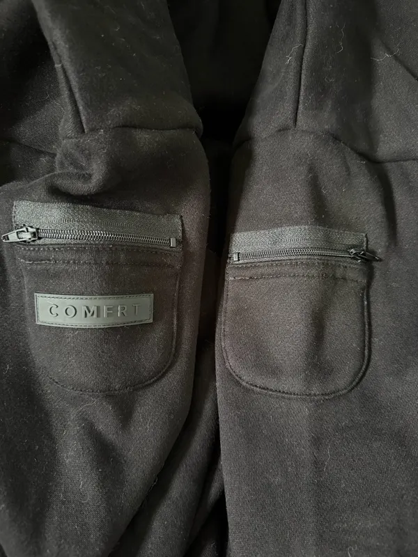  Comfrt Black Travel Essentials Hoodie - Image 2