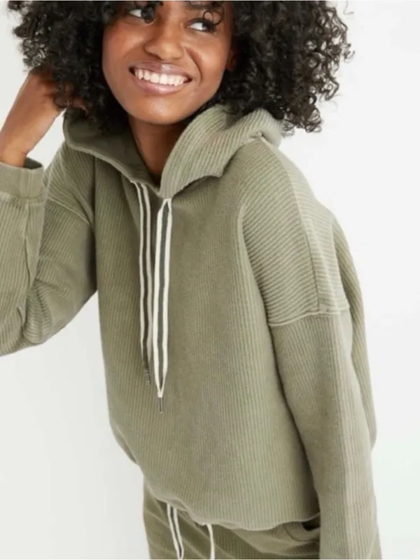 Aerie Sage Green Hooded Pullover Sweatshirt - Image 5